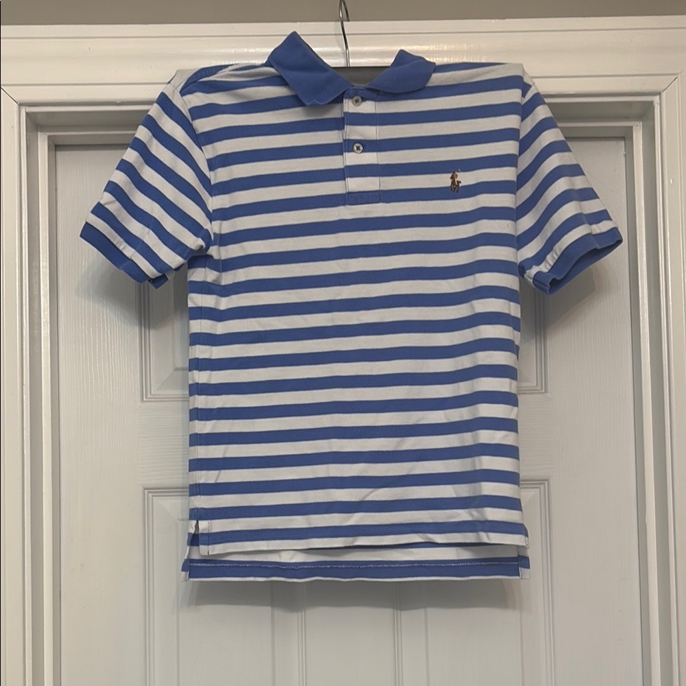 Polo by Ralph Lauren Blue and White Striped Kids Polo Shirt